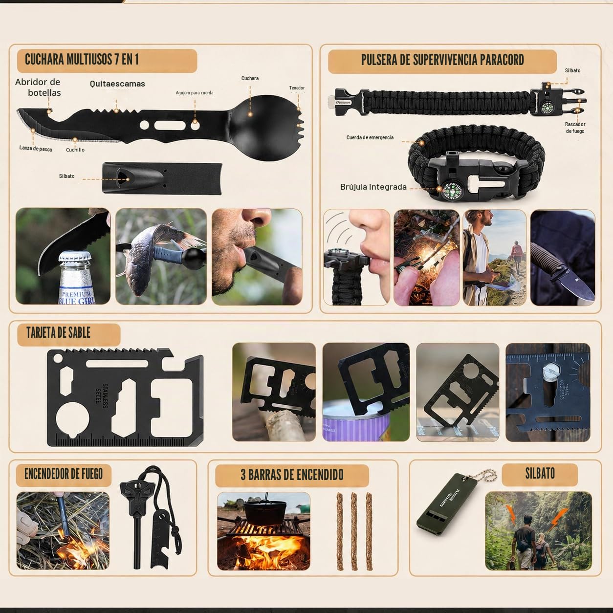 Kit de supervivencia, kit de primeros auxilios de supervivencia de 250 piezas con bolsa compatible con sistema Molle y tienda de campaña de emergencia, kit de emergencia para terremoto, aventura al