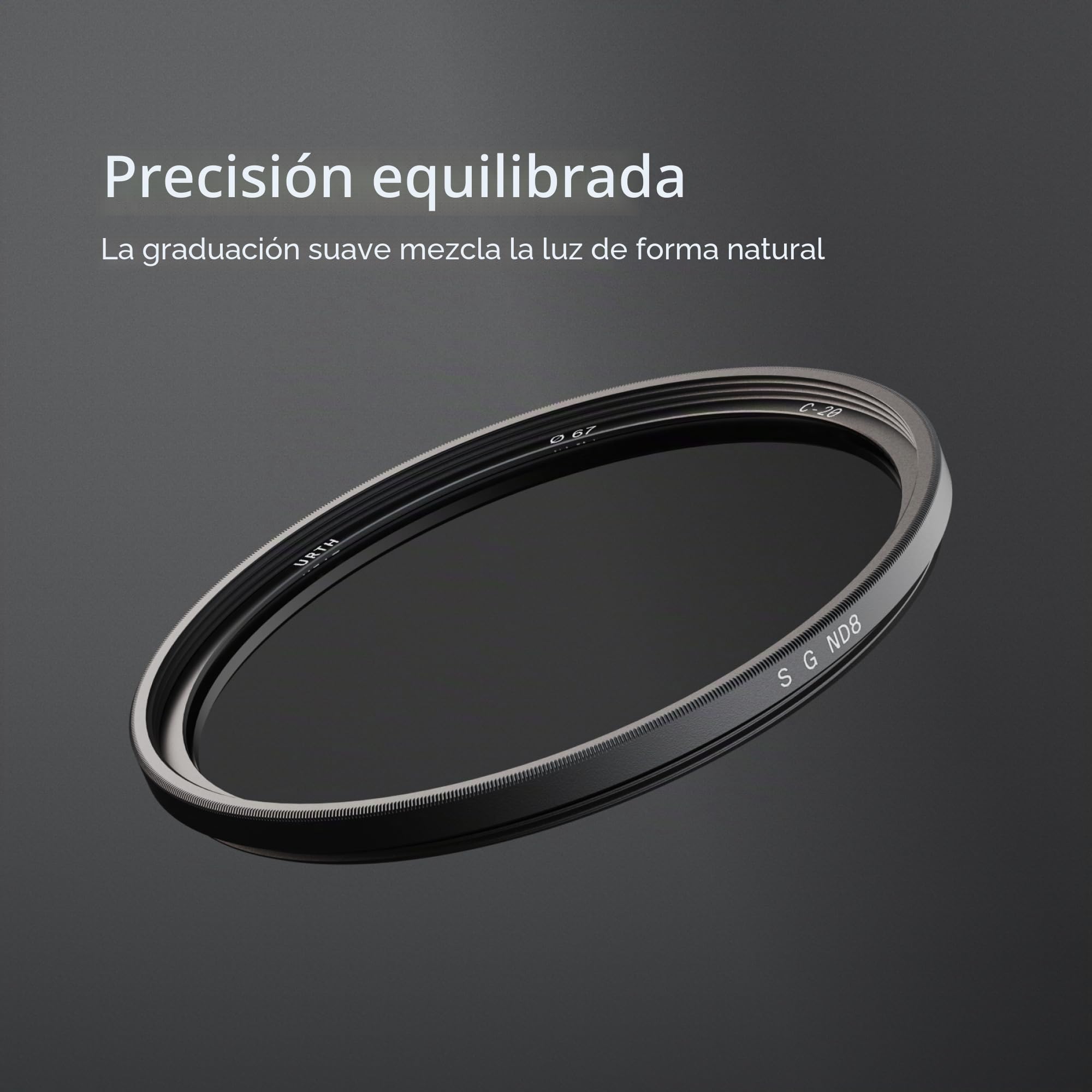 Urth 67 mm Filtro ND8 Graduado Suave para Objetivo — 3 Pasos, Vidrio óptico HD con Nano-Recubrimiento de 20 Capas, Filtro Degradado Suave de Densidad Neutra para Equilibrio de exposición | Provenza Francia. Embalaje seguro. Viene con Factura, incluido IVA
