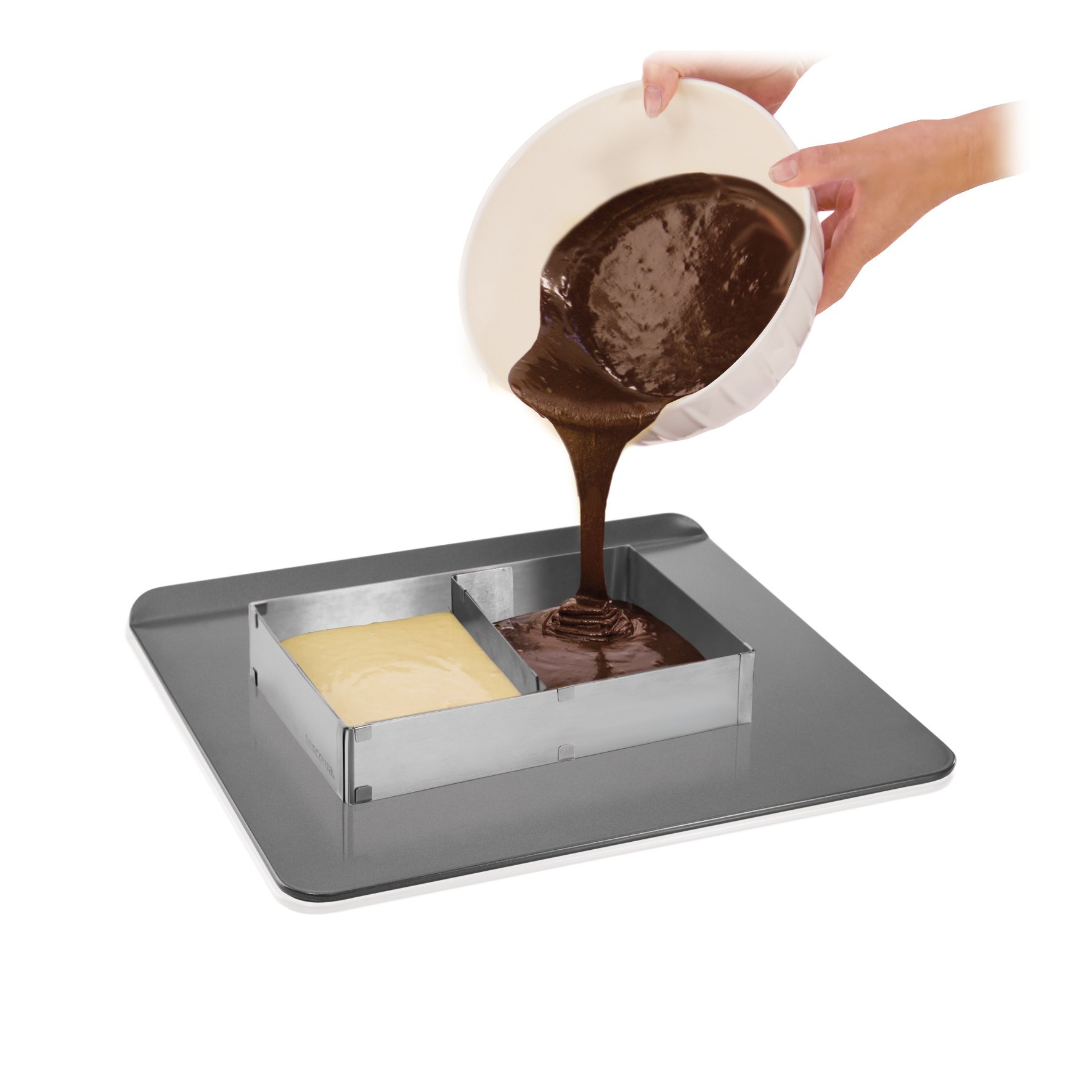 Tescoma 623382 Delicia Anello Regolabile per Torte Rettangolari, 28x20-50x34