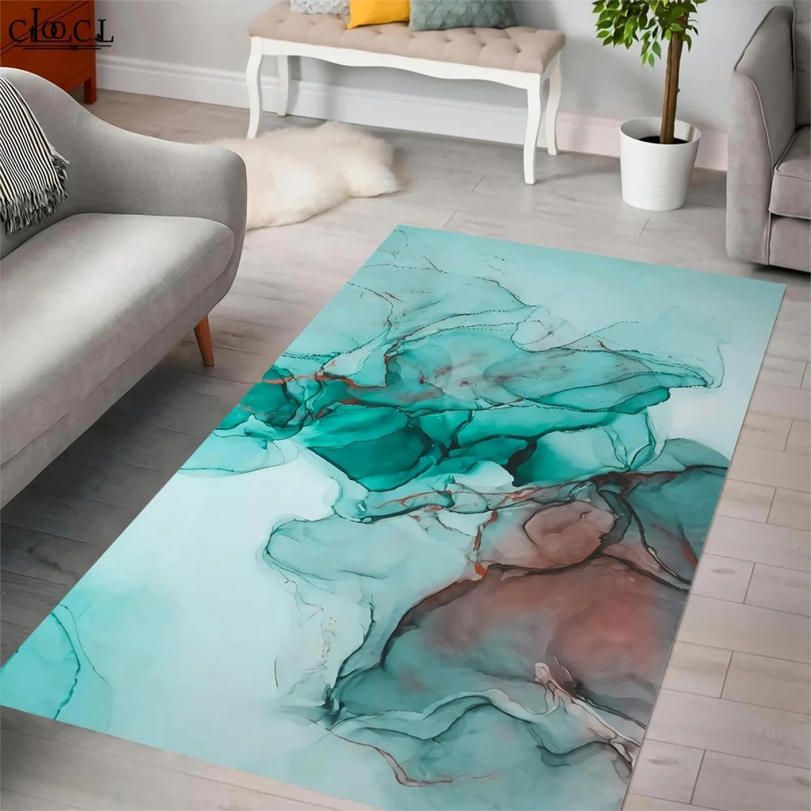 Tapis pour salon couleur encre 180x250 cm pour masquer les imperfections de sol