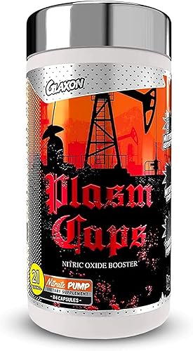 Glaxon Plasm Caps - Potenciador de óxido nítrico, sin estimulantes para una bomba más intensa y un flujo sanguíneo maximizado con 1000 mg de nitrato
