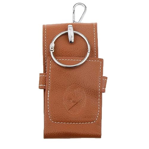 retsamradassaT Brown PU Leather Lucy Keychain Celestial Spirit Gate Zodiac