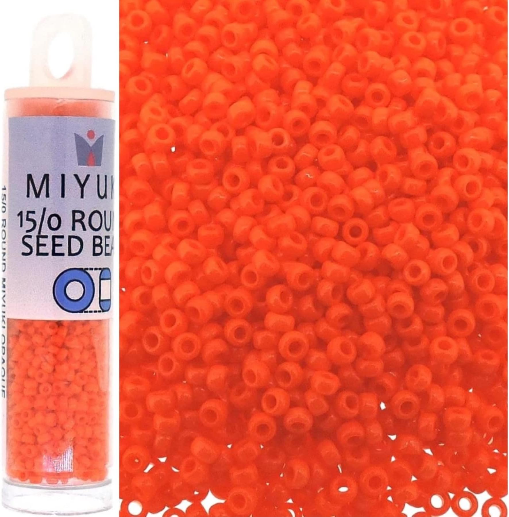 Miyuki Perline Rotonde Seed Bead Size 6/0 | Tubo Da 20g, Nero Opaco | Foro 1,5 Mm, Per Tessitura E Gioielli