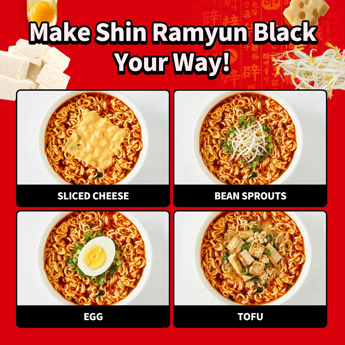 Nongshim Shin Ramyun Black Noodles, Spicy Korean Signature Instant Ramyun, Rich Beef Bone Broth, Pantry Essential Korean Noodles, Quick and Easy, 4.58 oz (Pack of 16)