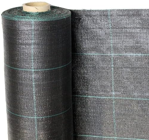 N.G. Niccolai - Telo Pacciamatura In Rotoli - Polipropilene - Permeabile - Varie Misure - Verde O Nero Quadrettato Verde - Anti Erbacce - Antialga - Ecologico - Calpestabile (1,05X50 Metri, Nero) - 2