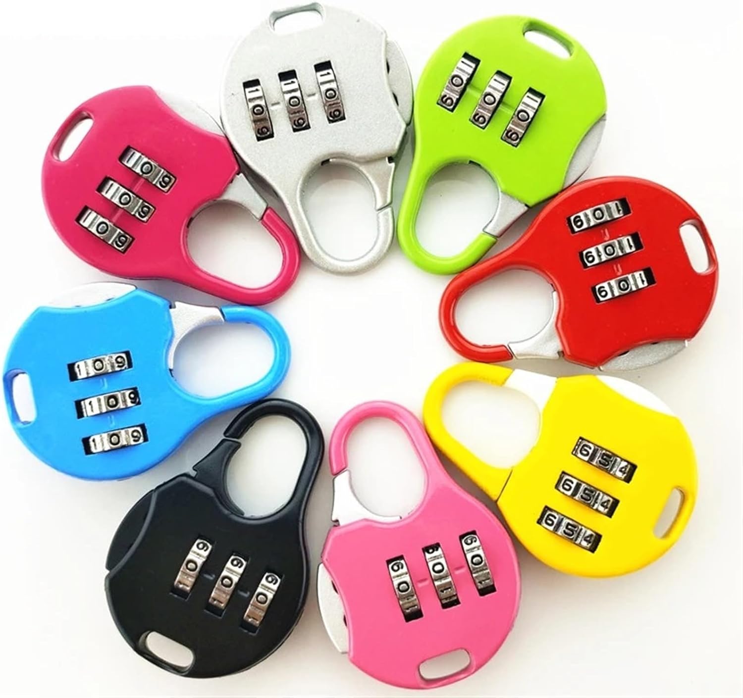Combination Padlock 3 Code Password Lock for Bags Cabinet Travel MMS45 1Pcs(Green)
