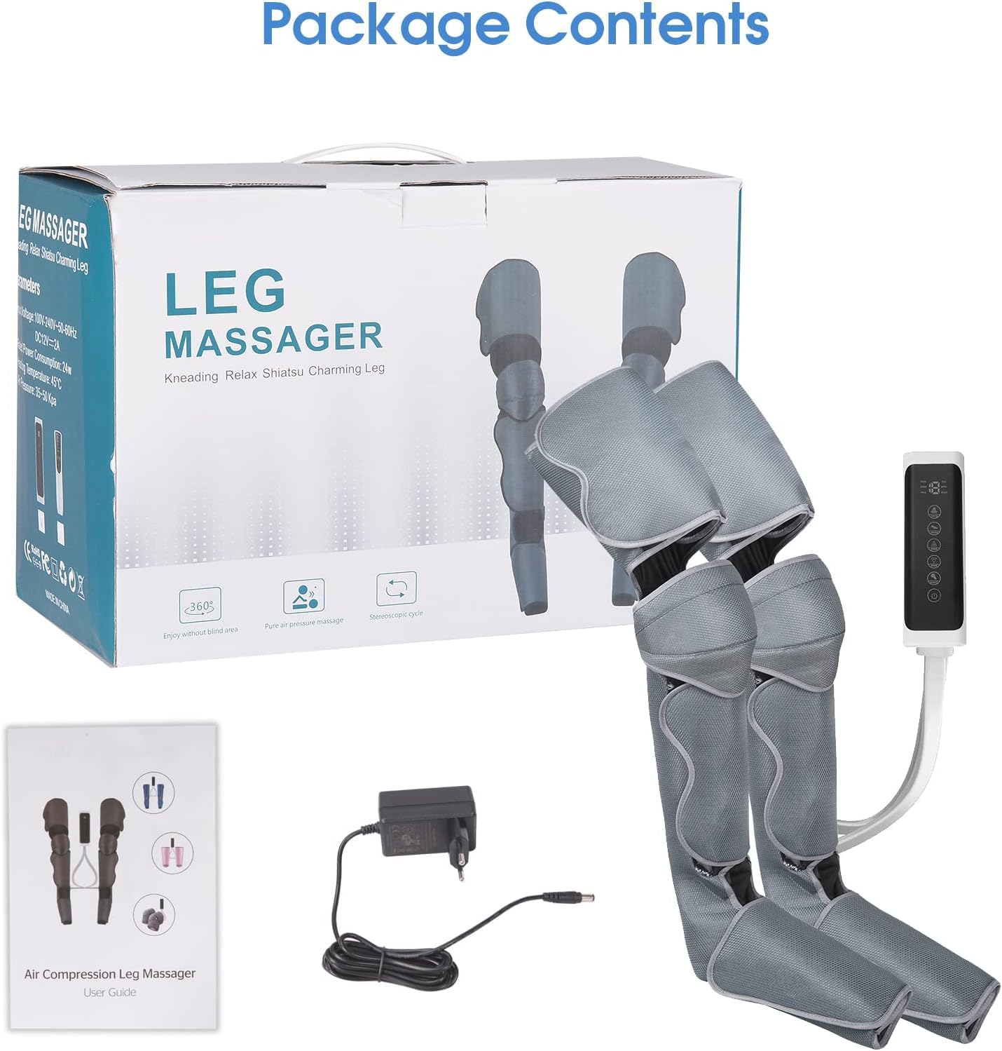 Electric leg massage adjustable 3 mode, 3 intensity with remote control. Foots, thighs, calves, air compression for women and men for air compression cargo Electric leg massage adjustable 3 mode, 3 intensity with remote control. Foots, thighs, calves, air compression for women and men for air compression cargo