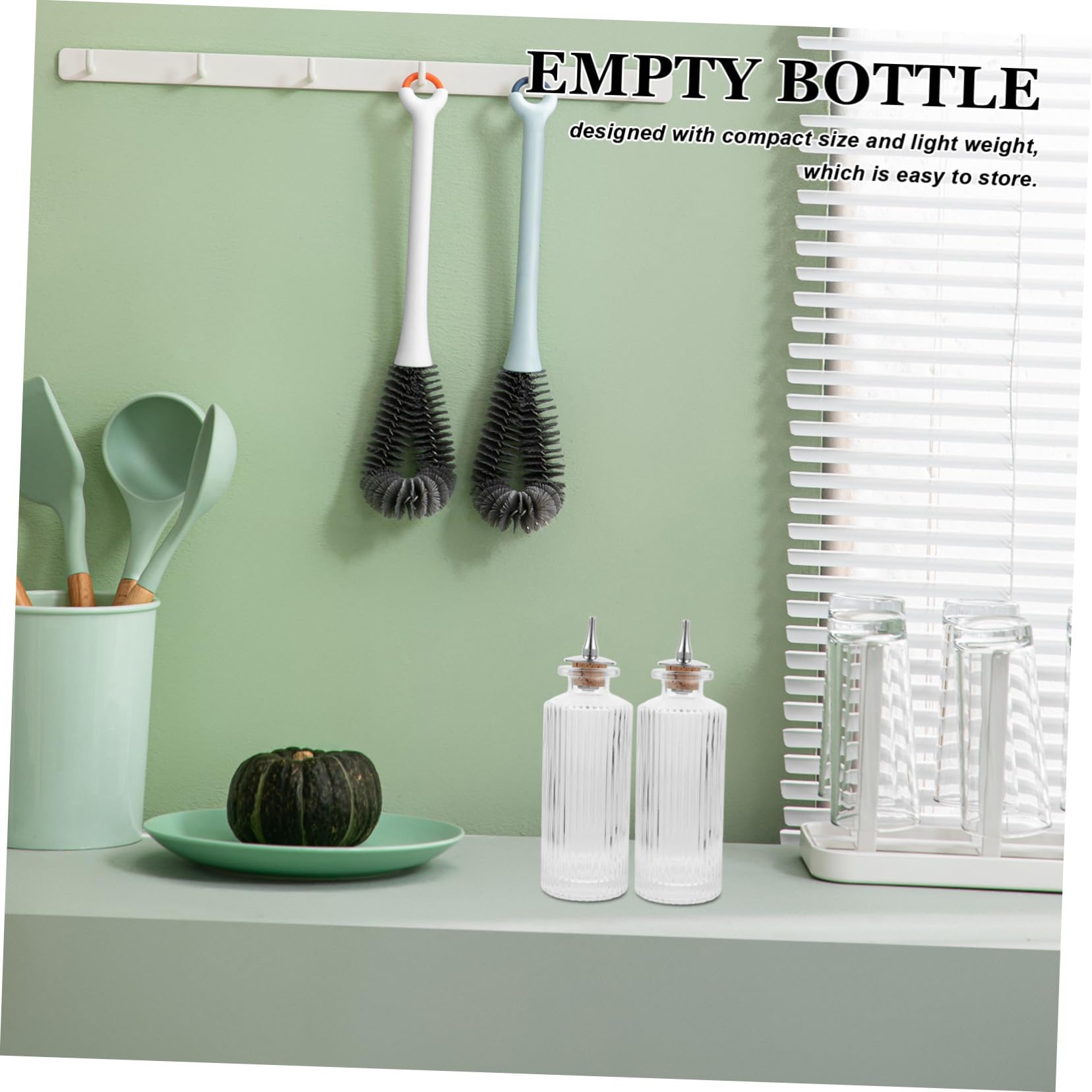Homoyoyo 4 Piezas Botella de Vidrio para Amargos con Tapón de Corcho de Roble Botella Lidded para Cócteles para Vino con Sello Hermético Diseño Resistente para Barras y Uso Prolongado
