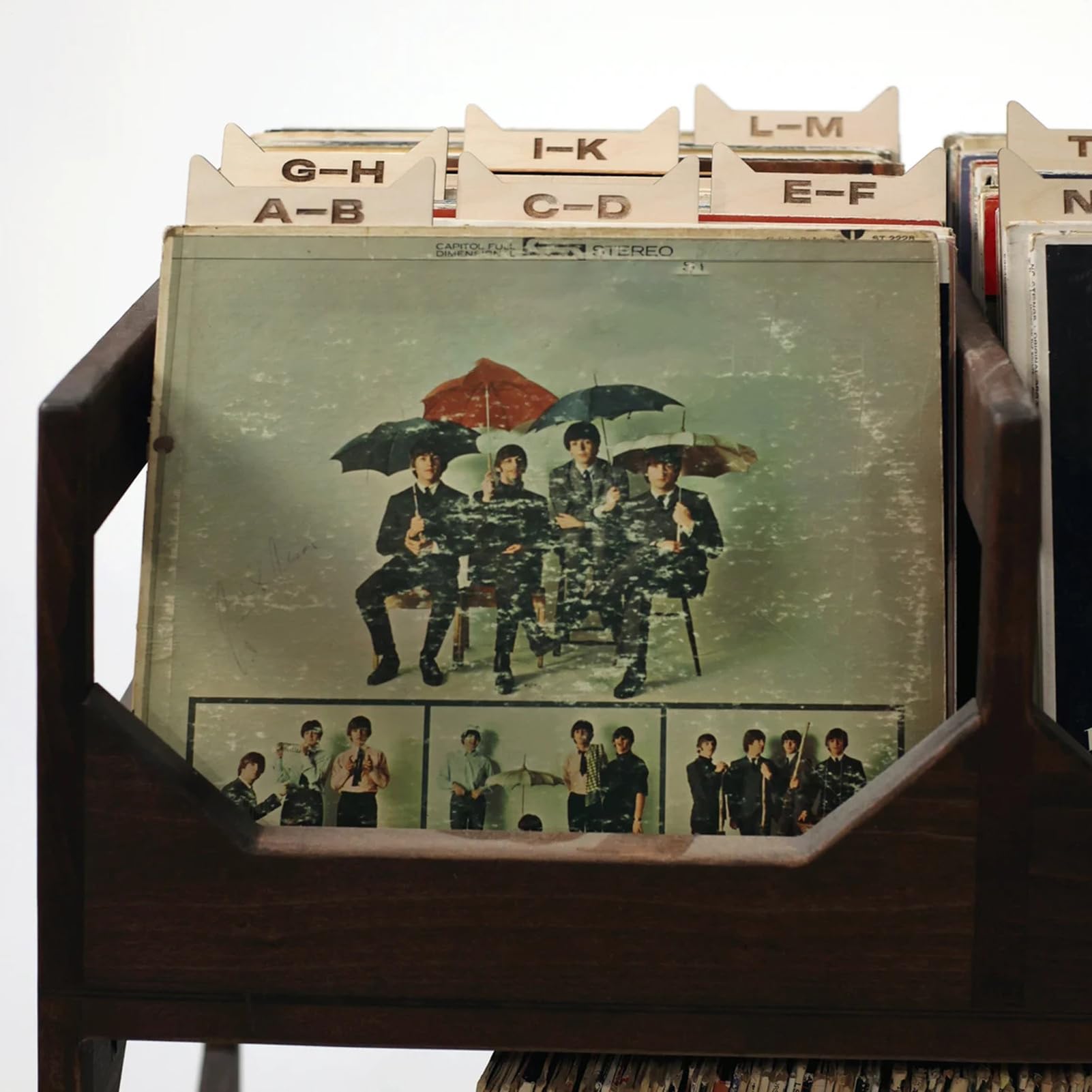 Separatori per scaffali da libreria – Separatori per dischi in legno dalla | A alla Z, set di 12 sepaaratori LP, organizzatore alfabetico per l'archiviazione di dischi in vinile, collezione musicale