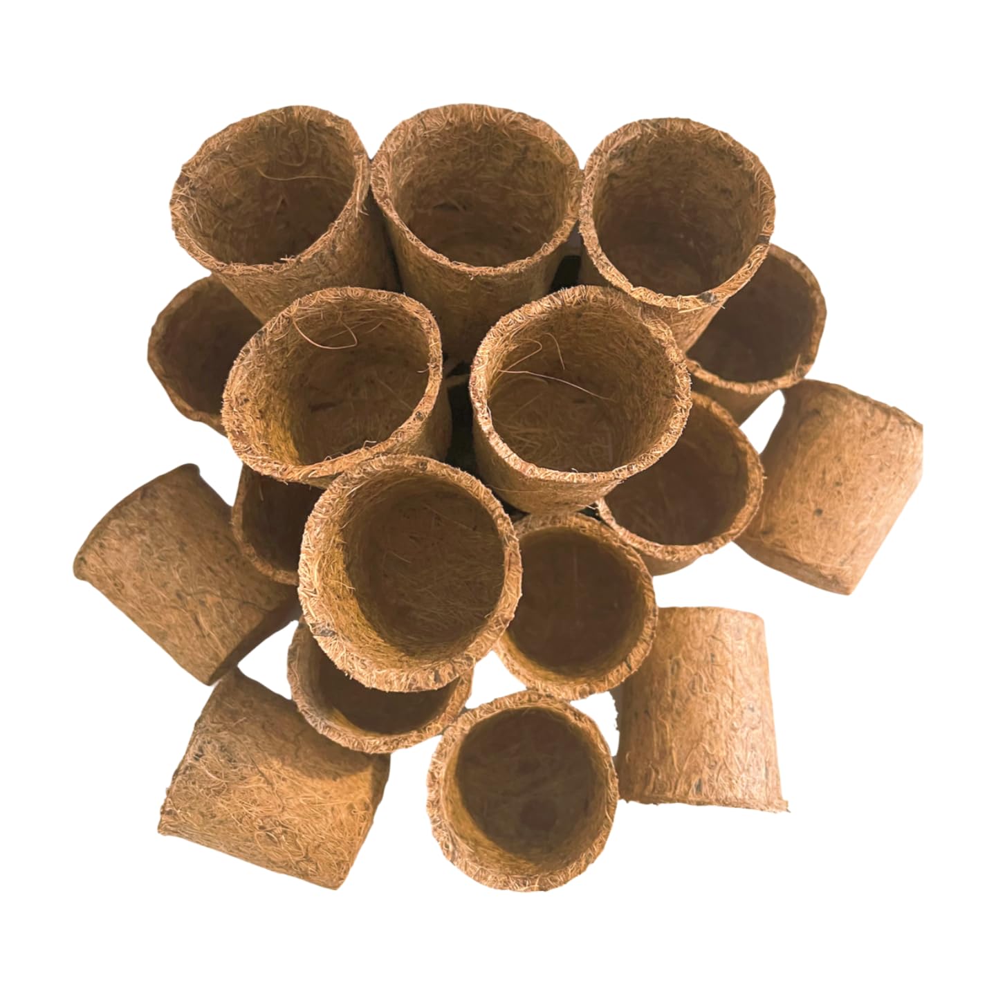 Flower, Vegetable & Fruit Growing Garden Container 30PCS 5cm Biodegradable Coir Pots, Depth Plant Seed Seedling Pots