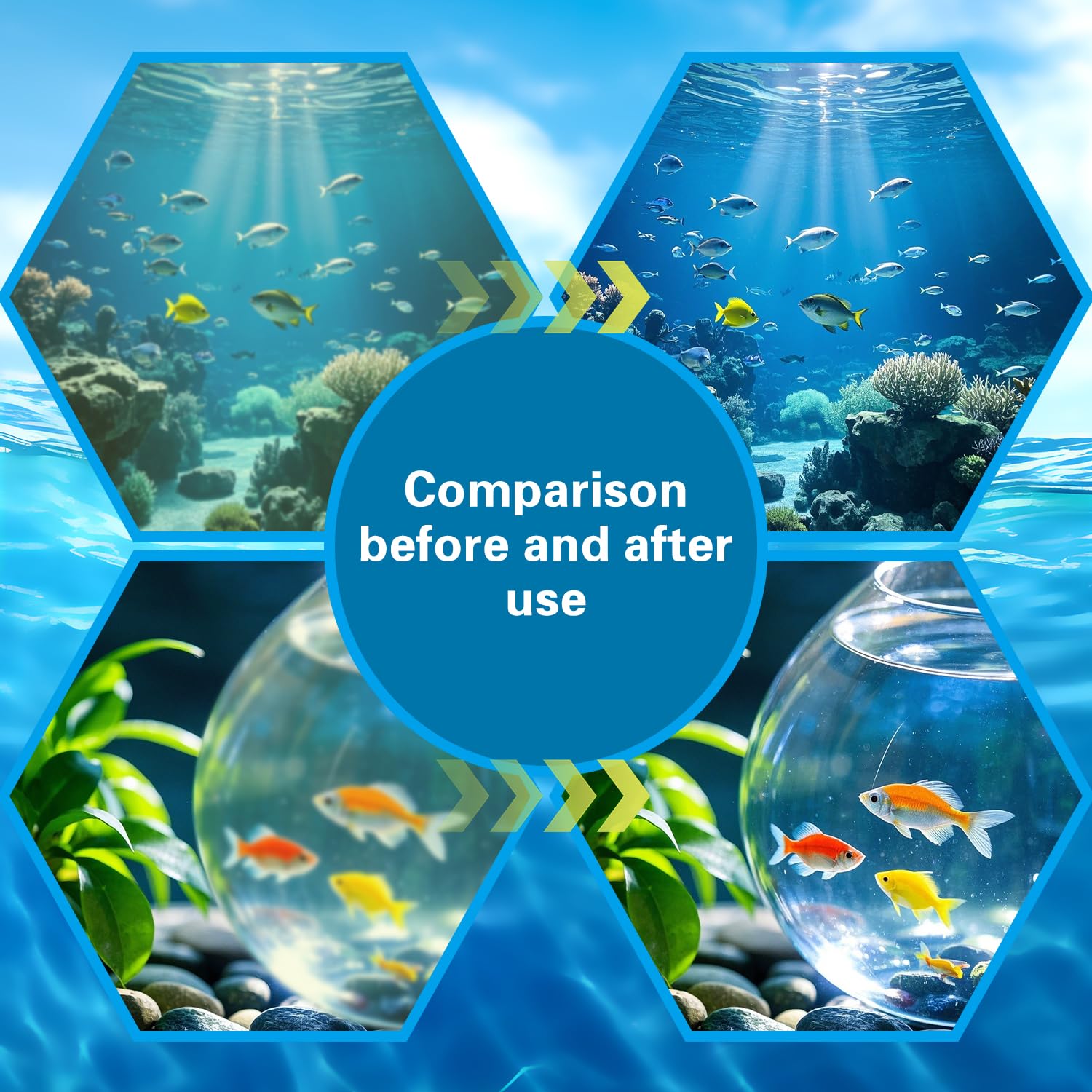 U-V Lampe LED pour enlever les algues et l'eau pour aquarium (9 W)