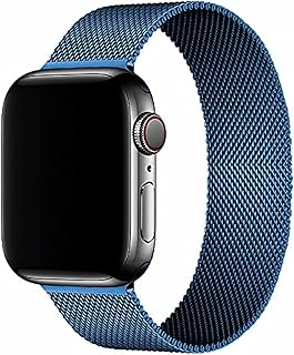 أوستيك معدن لوب خفيف ومريح لساعات ابل 5 / SE / 6 مقاس 44mm ضد الصدأ من سمارت ستاف - ازرق غامق، للجنسين عدد 1