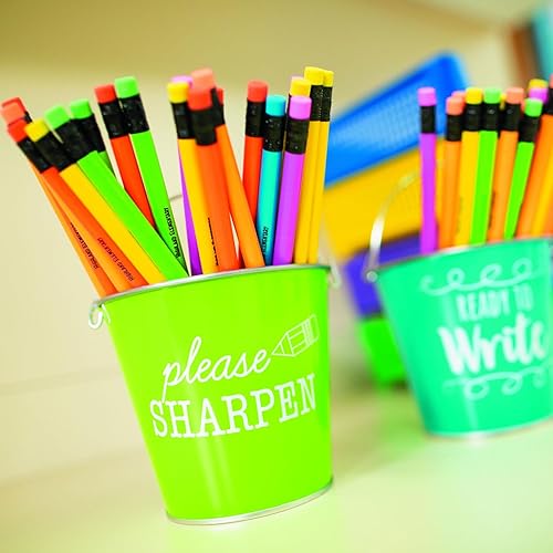 Miniatura 6 de Fun Express 7 12 pulgadas, 72 lápices de madera de color sólido neón personalizados, ideales para uso en el aula y la oficina y recaudación de fondos