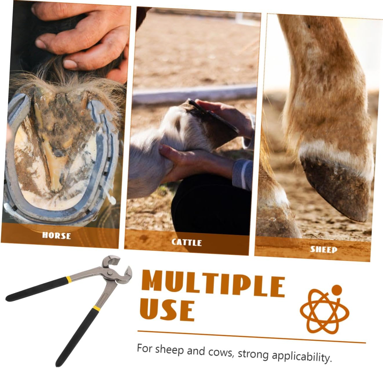 Levemolo Equine Hoof Trimming Pliers Goat Hoof Cutter Horseshoe Trimmer Multifunctional