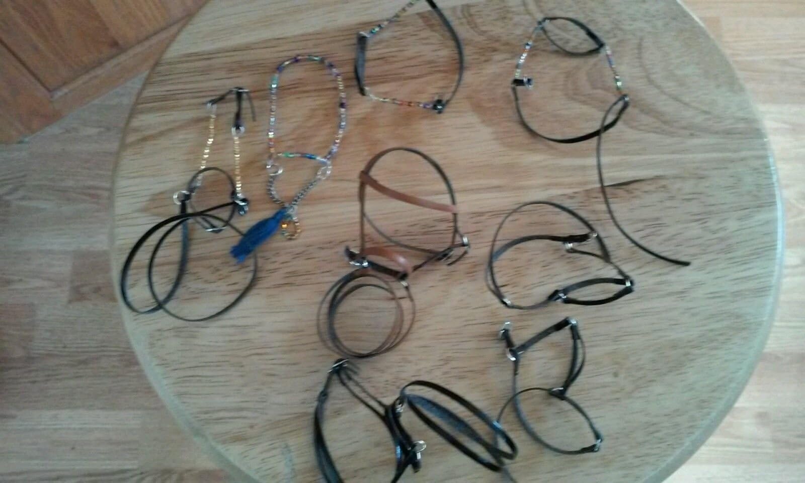 Breyer custom tack lot of eight bridles halters