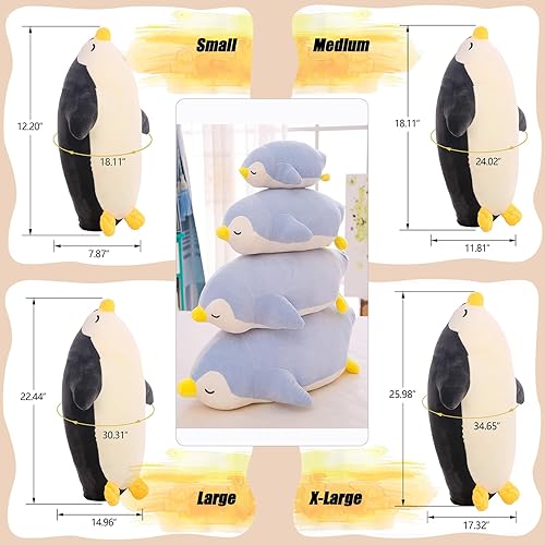 Miniatura 4 de DENTRUN Animales de peluche de pingüino a granel, lindos juguetes de peluche de pingüino para niños, niñas, niños y adultos, regalo de cumpleaños y