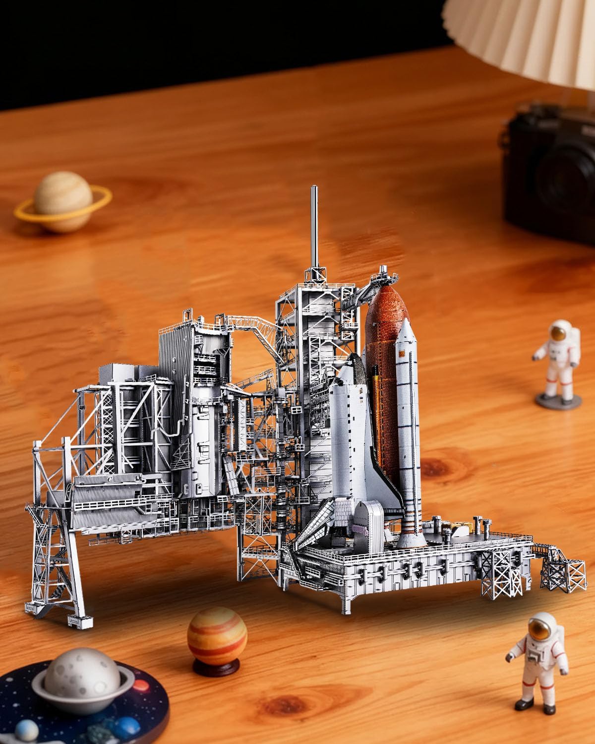 Piececool 3D Puzzles LC-39 Launch Pad Metal Model Kit for Adults Space Shuttle Metal Puzzles Collectible Interactive DIY Building Model, Engineering Gifts for Men Teens 16+, Desk Decor