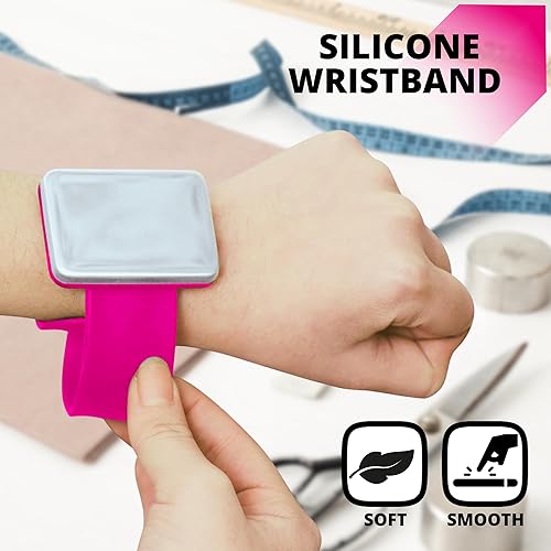 Miniatura 6 de Pulsera magnética para coser, soporte magnético rosa de silicona para el cabello, imanes rosados, pulsera magnética para cabello, pulsera magnética
