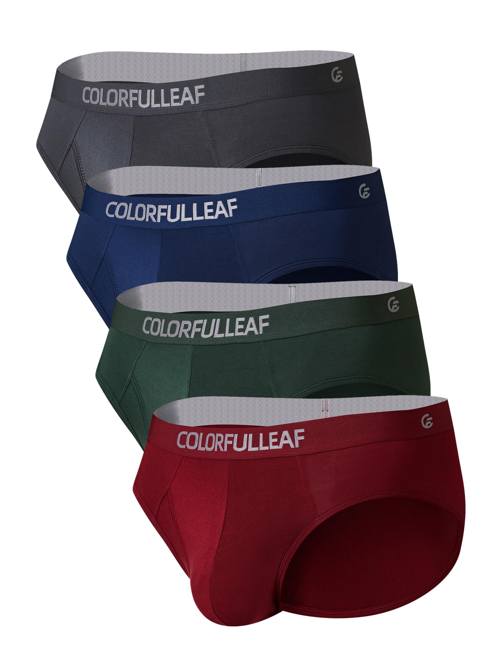 Mens Underwear Briefs Soft Bamboo Underwear for Men Tagless Pouch Briefs with Fly 3 or 4 Pack