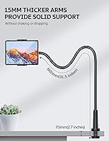 Vista 3 de SHAWE Gooseneck Tablet Holder Phone Stand, Flexible Tablet Mount for Bed, 360 Adjustable Lazy Arm Holder Clamp Mount for iPad Air Pro mini, Samsung