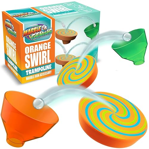 Marble Genius Stunts Trampoline Set: Includes 2 New Patented Trampolines