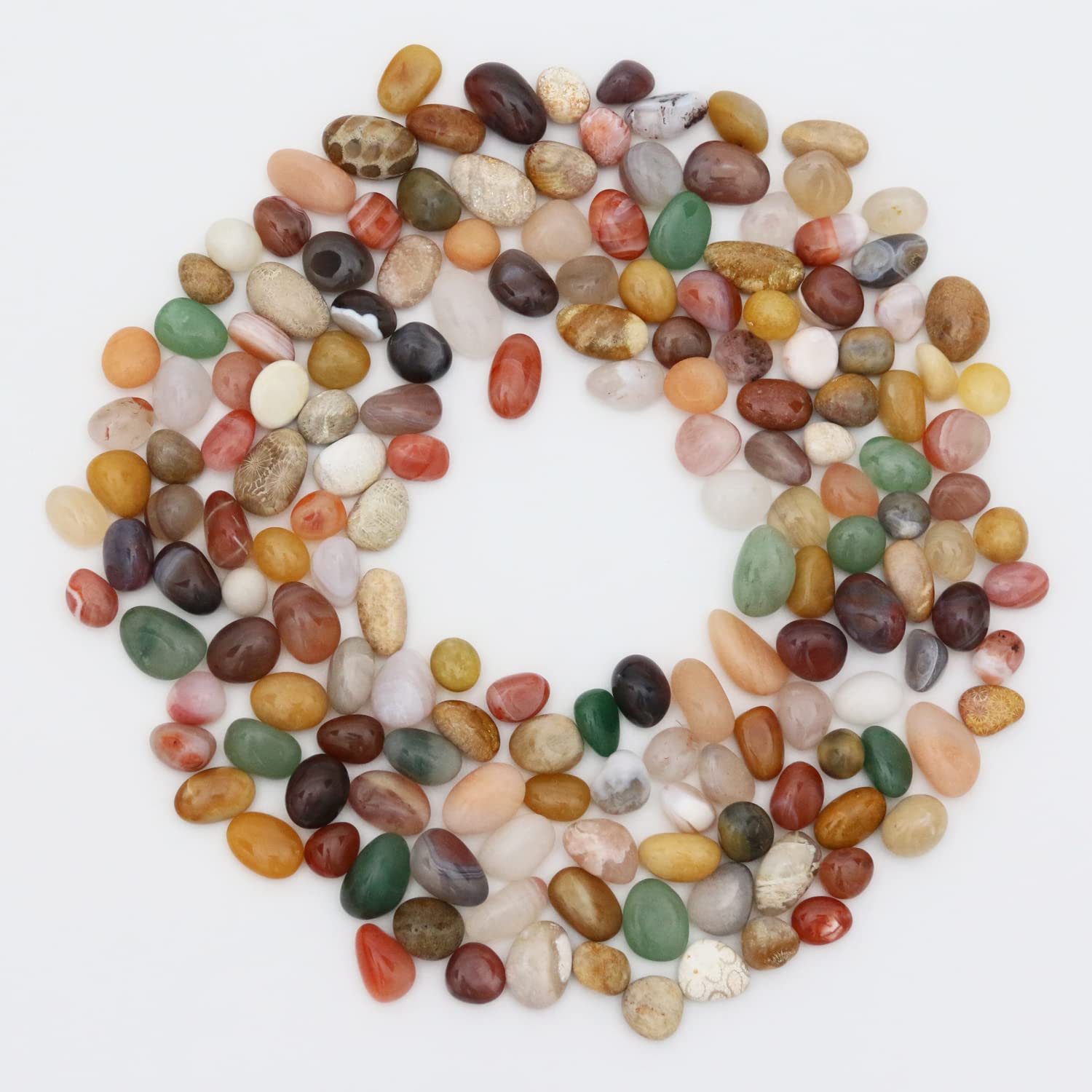 Piedra de ágata, piedras preciosas, piedras pulidas y cristales a granel, piedras pulidas, piedras para peceras, esfera de ágata, guijarros para plantas de interior, rellenos de jarrón para