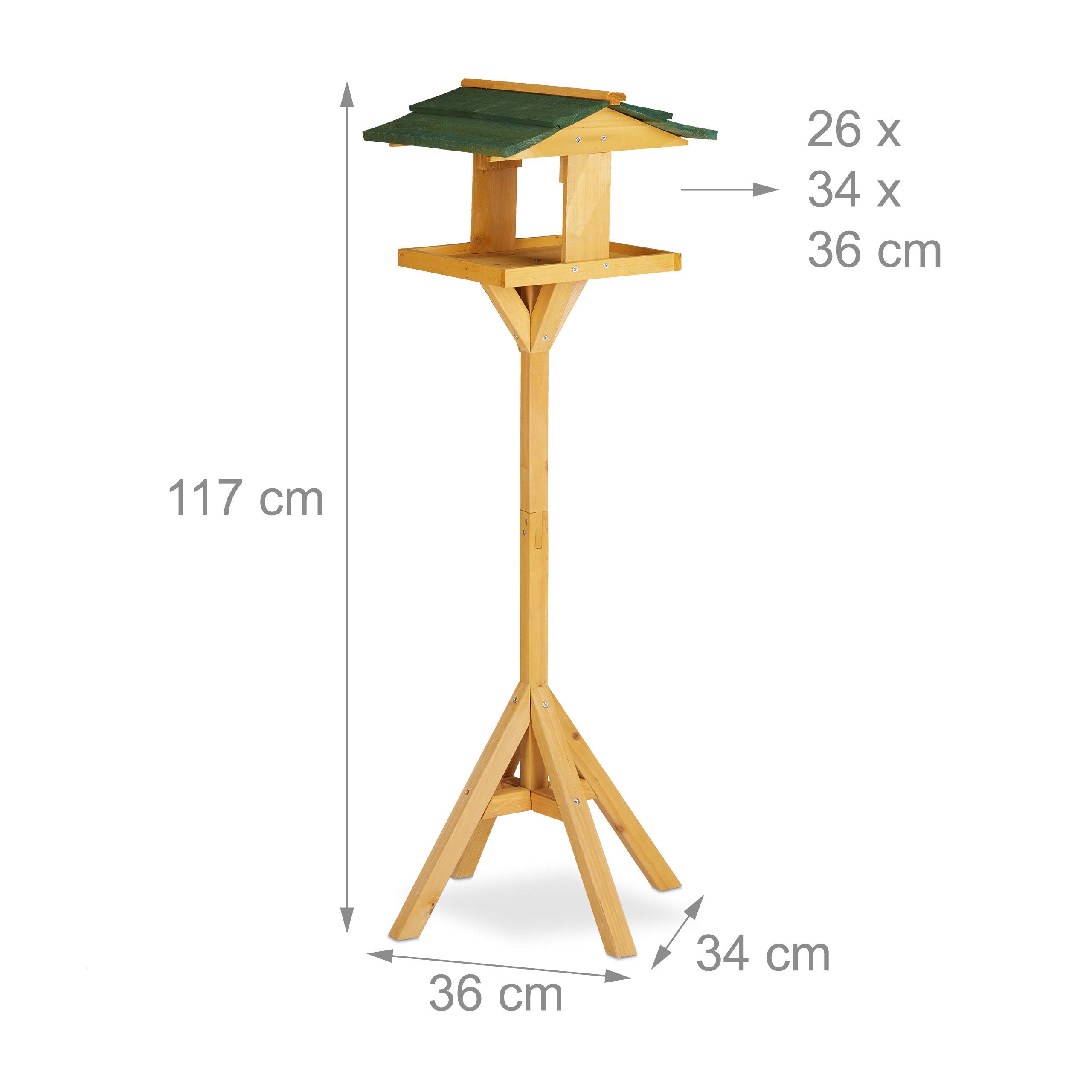 Abreuvoir Maisonnette Oiseau sur Pied 117cm Vert pour Jardin Balcon