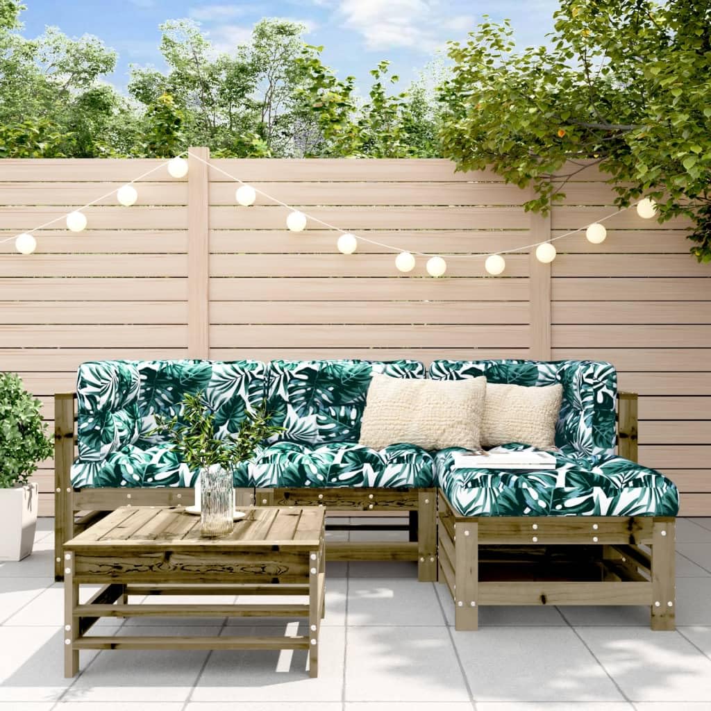 Salon de jardin en pin imprégné idéal pour vos soirées sur la terrasse