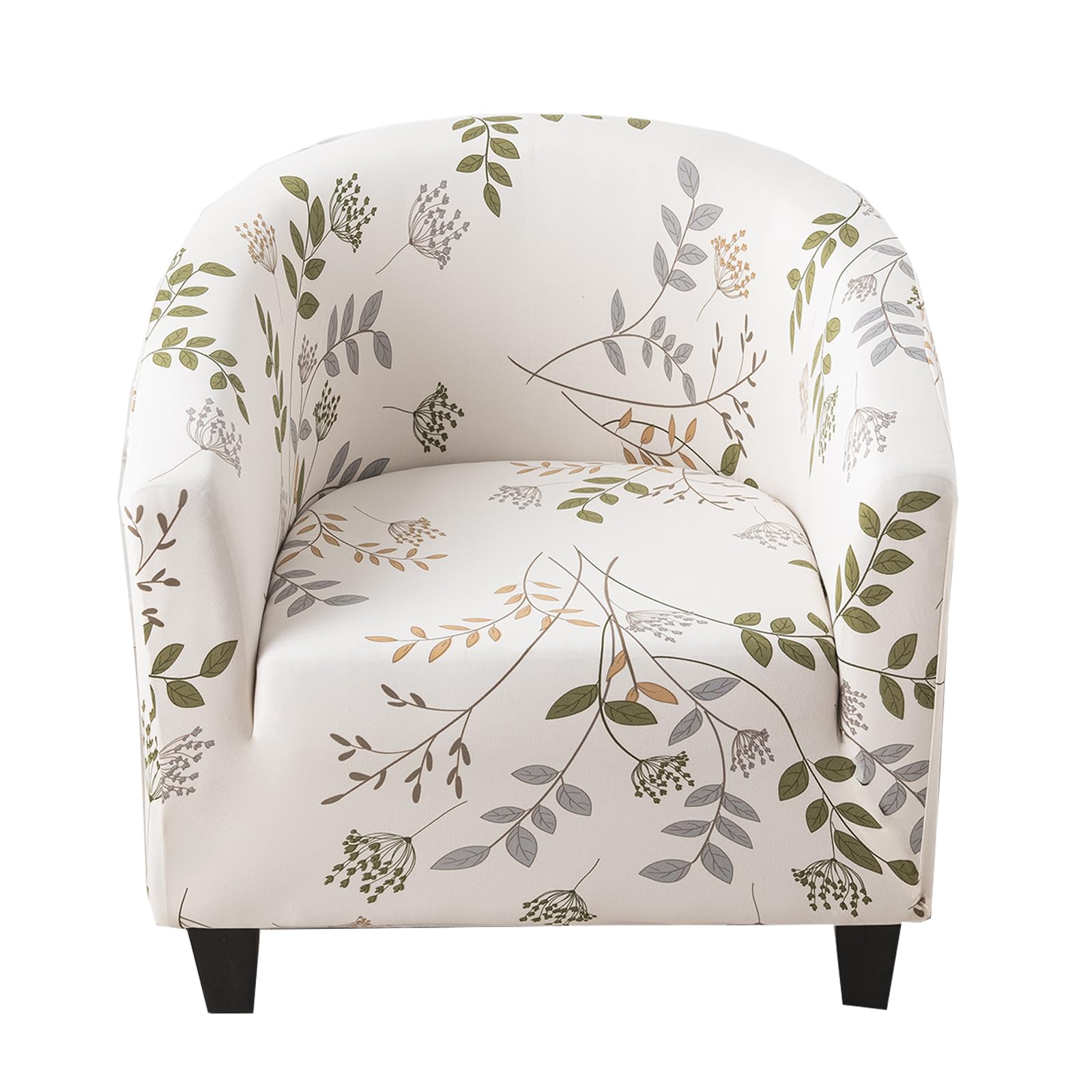 CRFATOP Soft Club Chair Slipcover Stretch Barrel Chair Covers Printed Tub Chair Slipcovers Round Couch Covers Spandex Armchair Sofa Cover Removable