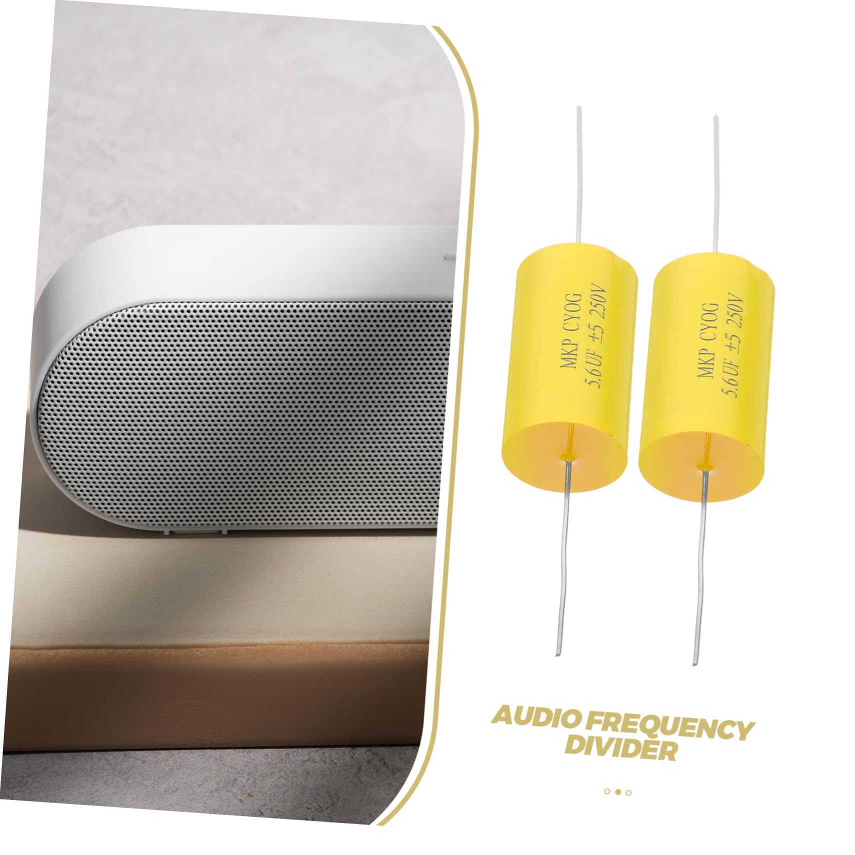 Nuobesty Condensatore Divisore Di Frequenza 2 Pezzi Crossover Audio Assiale 4.7Uf Condensatore a Film Per Altoparlanti Tweeter Con Prestazioni Autoriparanti E Bassa Perdita Per Home Audio E -Fi