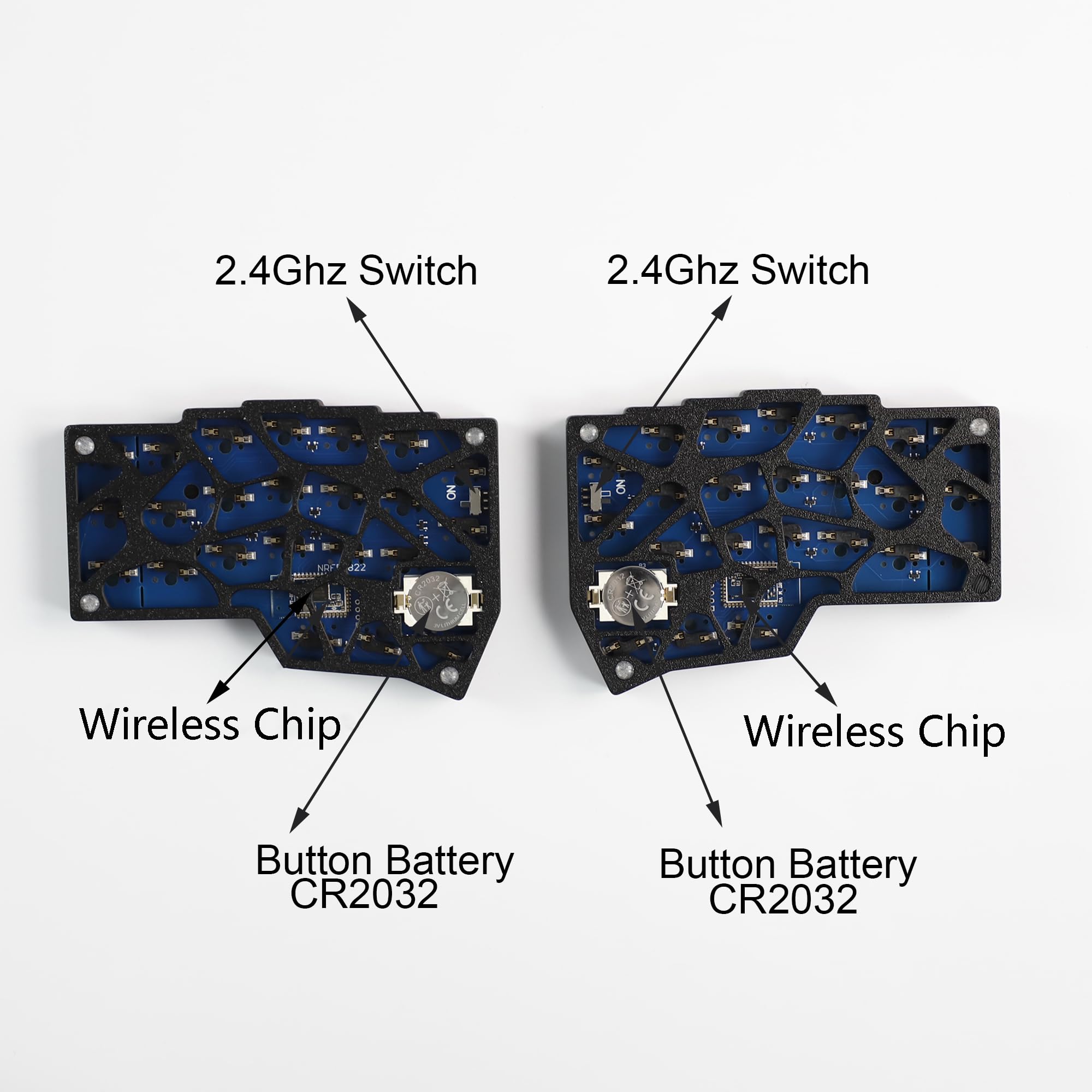 YMDK Corne V4 Tastiera Wireless Split 2.4Ghz 46 Tasti Ergonomico Hotswappable Layout 40% Flacone in Resina 3D Tutti I Tasti Programmabili Mini Kit Tastiera Da Gioco Indipendente