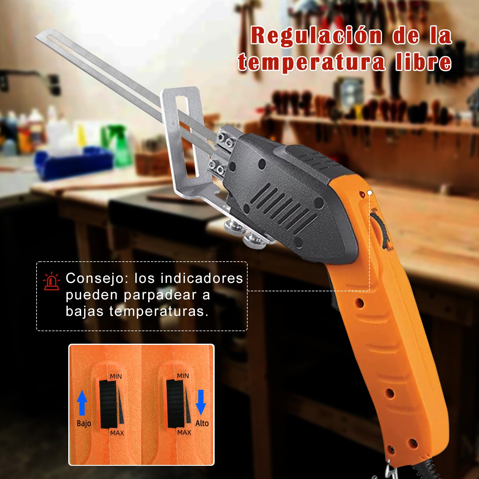 200W Cortador de Espuma con Enfriamiento por Aire, Máquina de Corte de Polietileno con 3 Cuchillas de Corte para EPS, XPS, PVE, EPE, KT