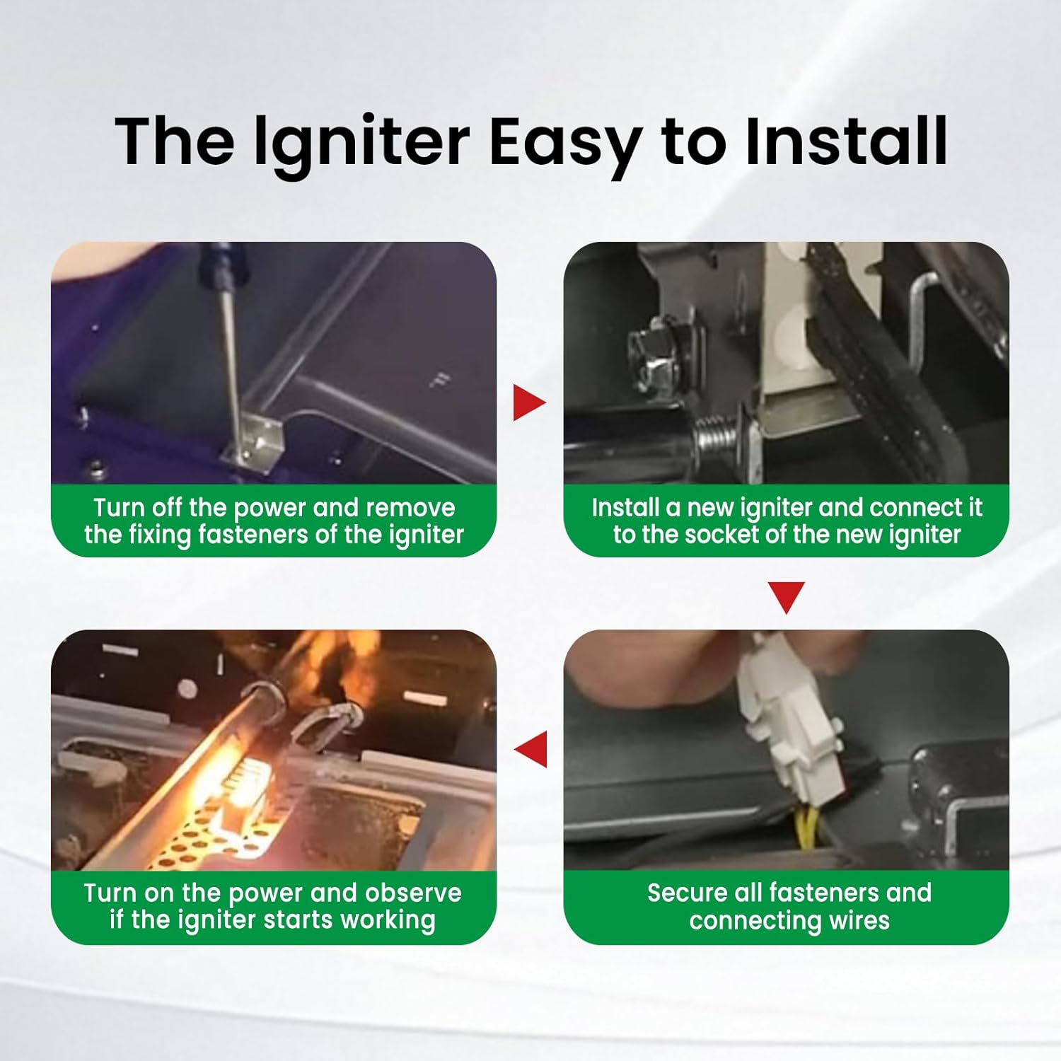316489403 5304508786 Oven Igniter Replacement for Frigidaire & Kenmore Gas Ranges - Universal Bake/Broil Burner Ignitor Kit Fits Electrolux, Tappan Stoves