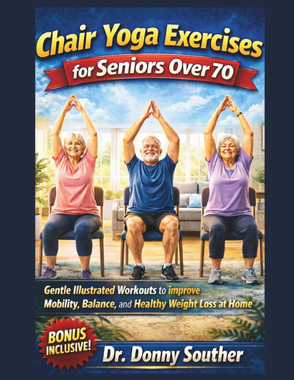 Chair Yoga Exercises for Seniors Over 70: Gentle Illustrated Workouts to improve Mobility, Balance, and Healthy Weight Loss at Home