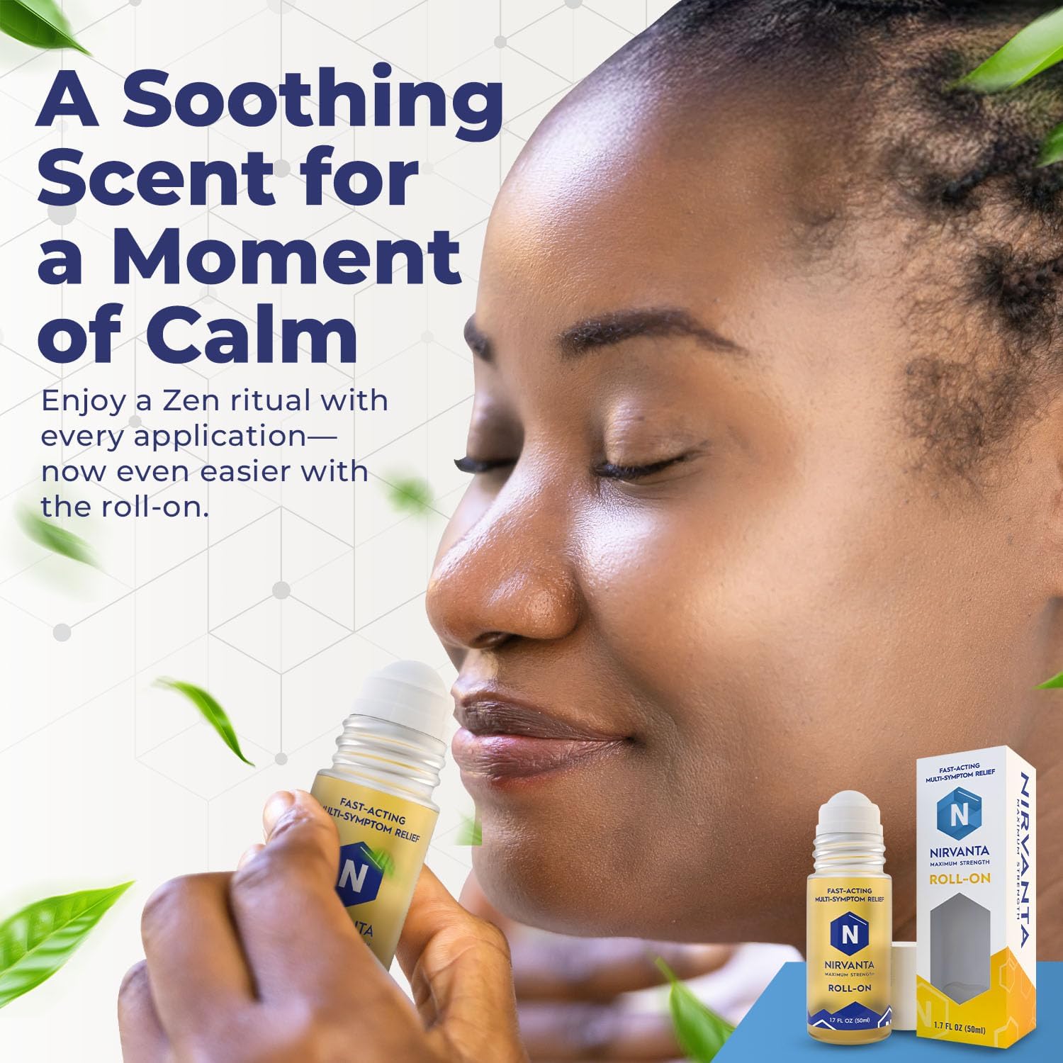 Nirvanta Natural Nerve Comfort Roll-On Oil 1.7oz – Fast-Absorbing with Rosehip, Frankincense and Myrrh - Support for Neck, Back & Joints – Lightweight and Non-Greasy