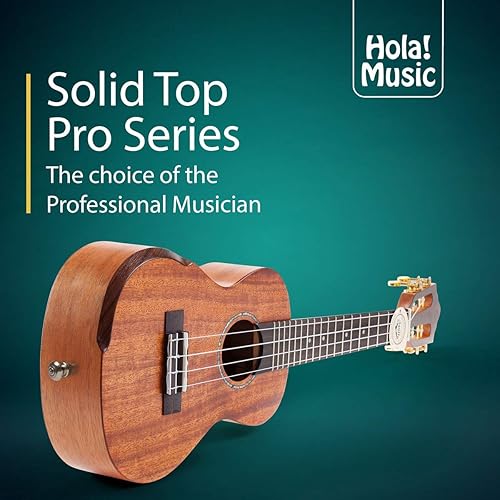 Miniatura 2 de Serie profesional de ukelele de concierto de Hola! Music (Modelo HM-424SMM+), el paquete incluye ukelele de caoba sólida de 24 pulgadas con cuerdas