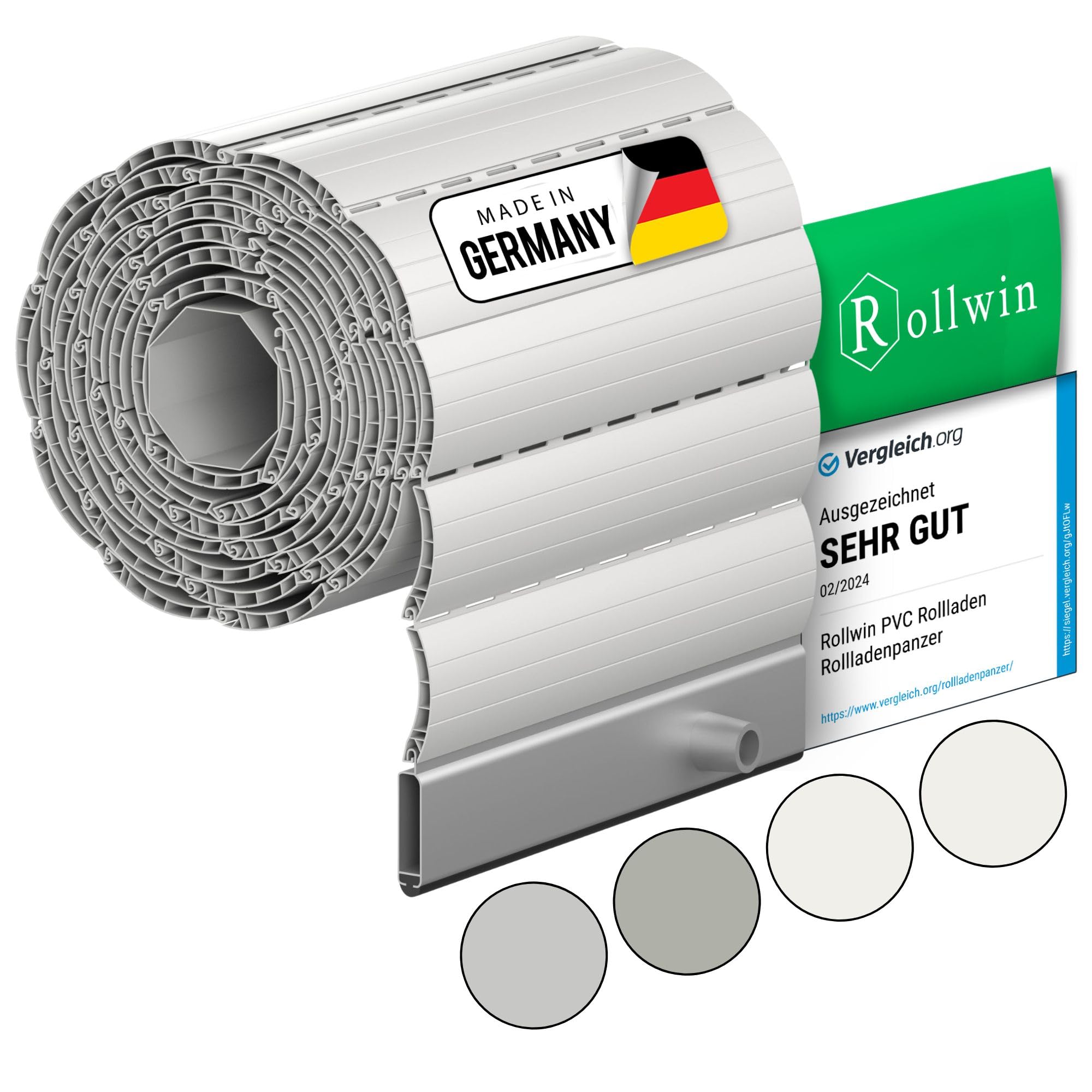 ROLLADEN PVC nach Maß Rolladenpanzer Kunststoff Rollladenpanzer Lamelle mit Hohlkammer | Rollladenfenster Rollladentür | Rollladen DEUTSCHE Produktion zum Einbauen Hier Konfigurieren »»