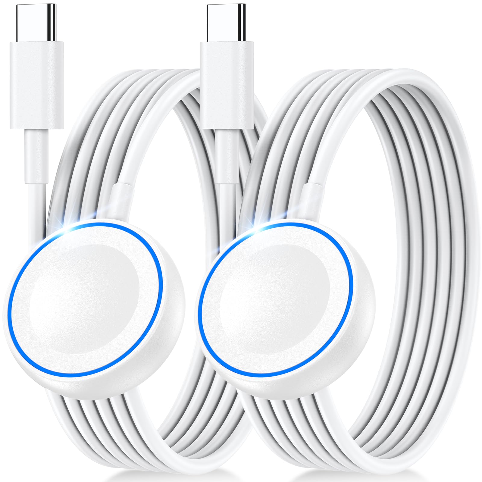 2Pack for Apple Watch Charger 5W Fast iWatch Charger Travel Essentials Magnetic USB C Charging Cable Made for