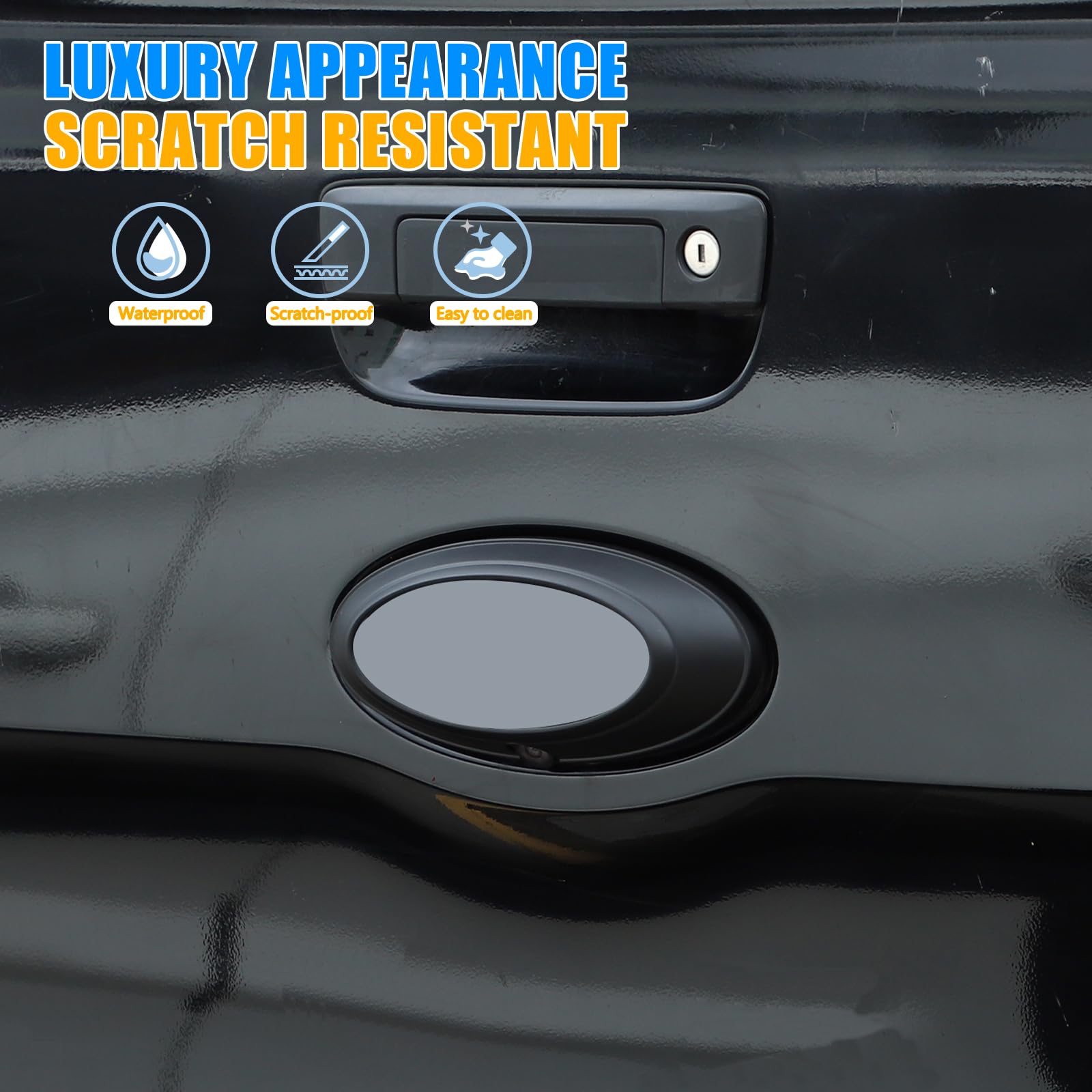 YANER Emblema de coche trasero para Ford Ranger 2015-2021, accesorio exterior para coche (negro mate)