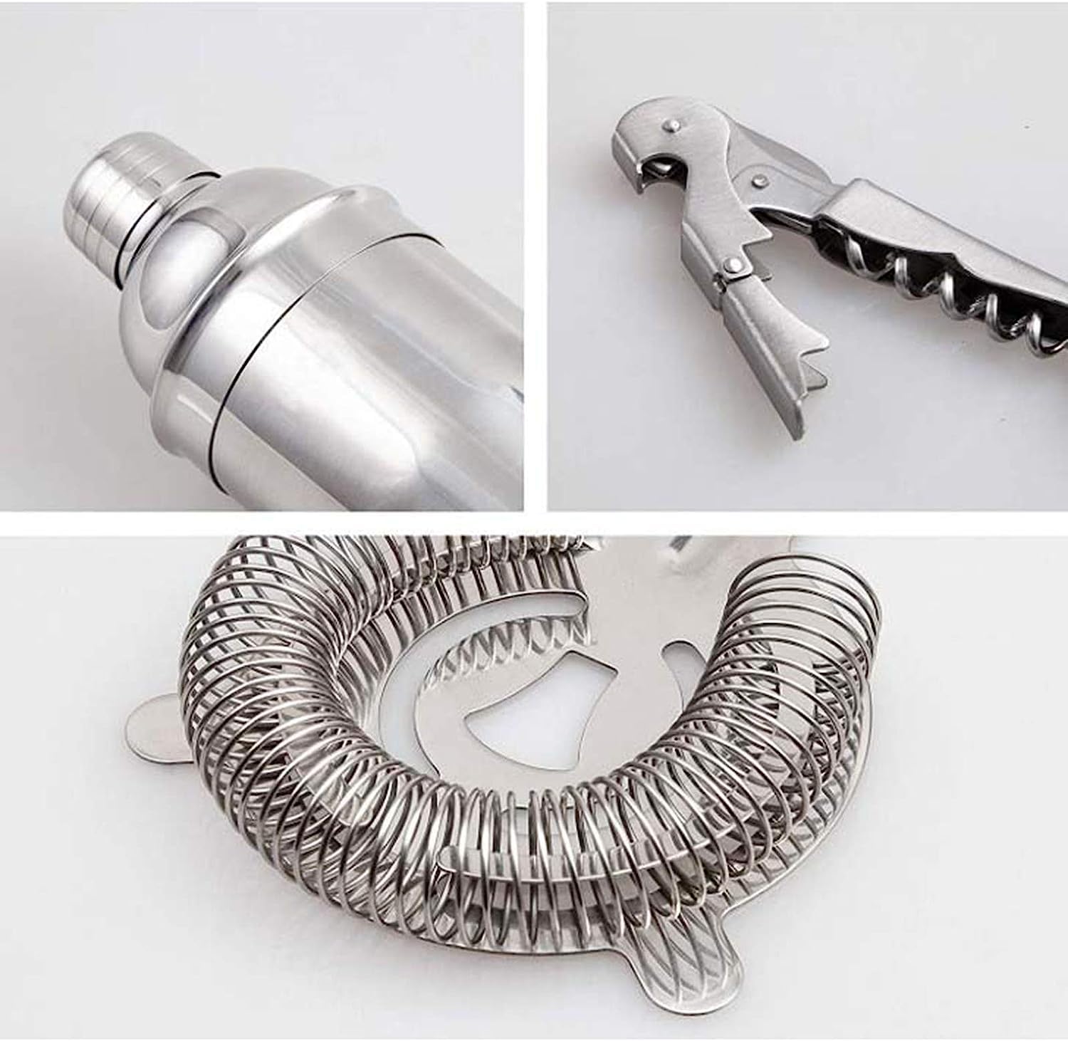 Ensemble de Cocktail Shaker à Cocktail Shaker Kit 11 Pcs Cocktail Shaker Set Barman Kit avec Support en Acier Inoxydable Bar Tool Set pour Home Bar Shaker Cocktail Kit Shaker Cocktail Set(550ml)