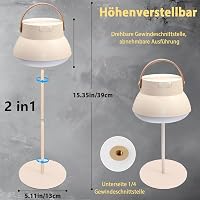 Aosethefrt LED Kemping Lámpa 1000 Lumen 3 Szín USB Töltés Vízálló 2