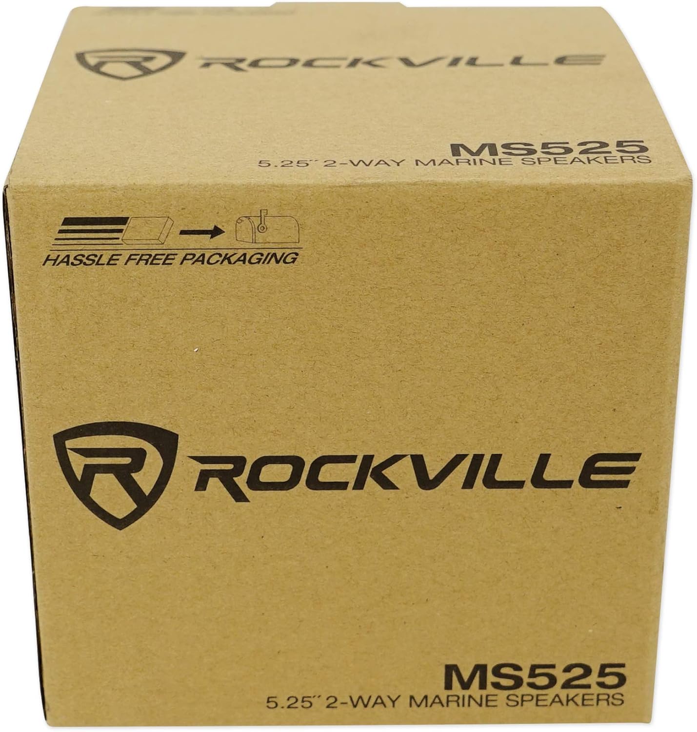 Rockville Pair MS525B 5.25" 400W Marine Boat Speakers, 4 Ohm, Waterproof IP56, Black, Durable ABS Grill, 87dB Sensitivity for Marine and Outdoor Use