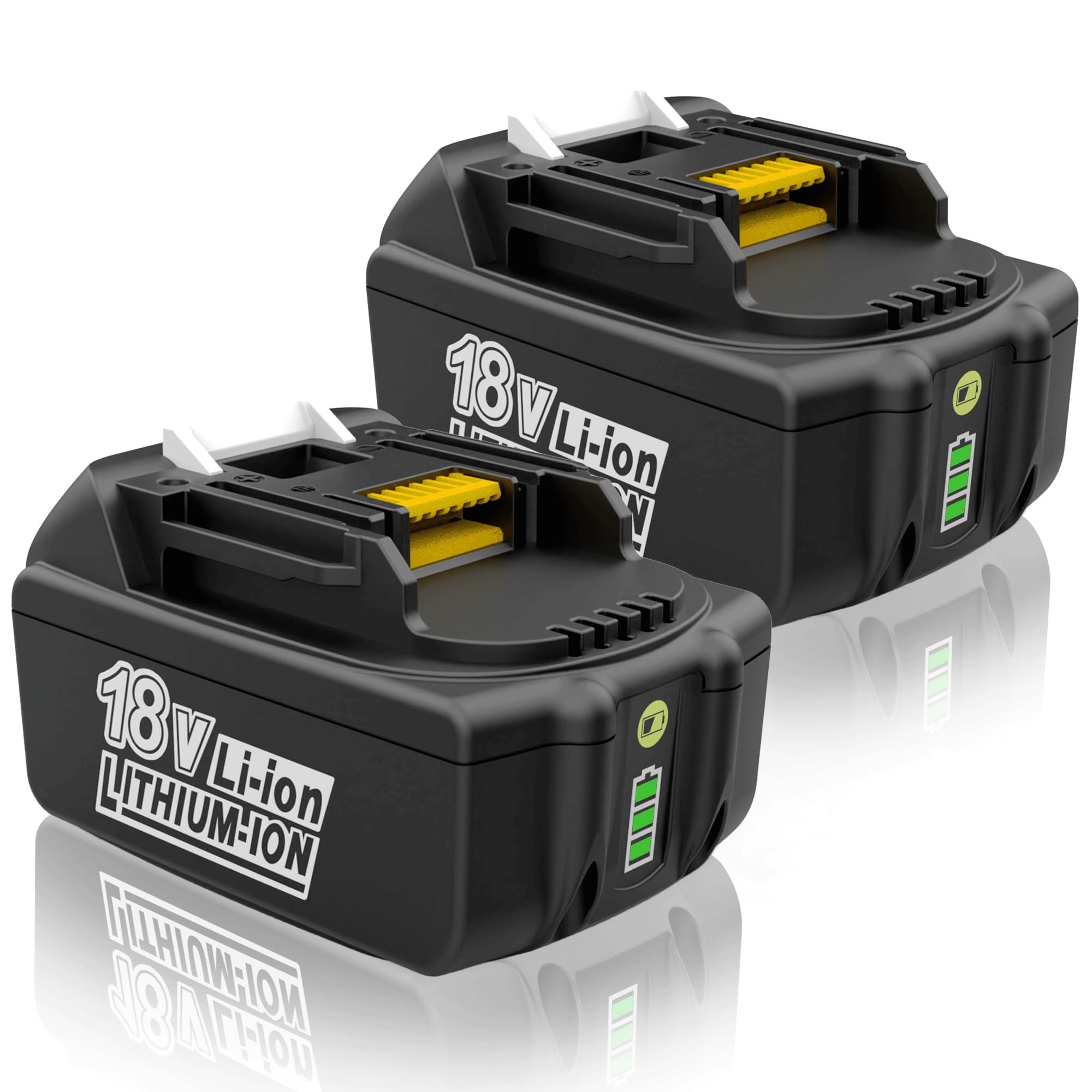 Energup 2Pcs 18V 5000mAh BL1850B Batterie pour Makita Batterie 18V BL1850 BL1850B BL1860 BL1840 BL1830 BL1820 BL1815 LXT400 avec Indicateur LED