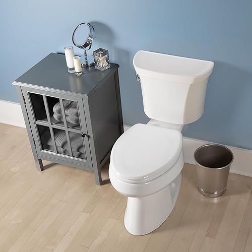 Miniatura 10 de BEMIS 600E4 346 Ashland - Asiento de inodoro con cierre lento, nunca se afloja y proporciona el ajuste perfecto, redondo, bisagra premium, madera