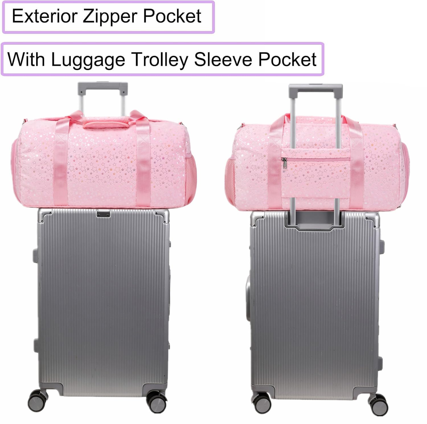 Borsa Palestra Borsa Sport Borsa Danza Bambina Borsone da Viaggio Grande con Scomparto per Scarpe