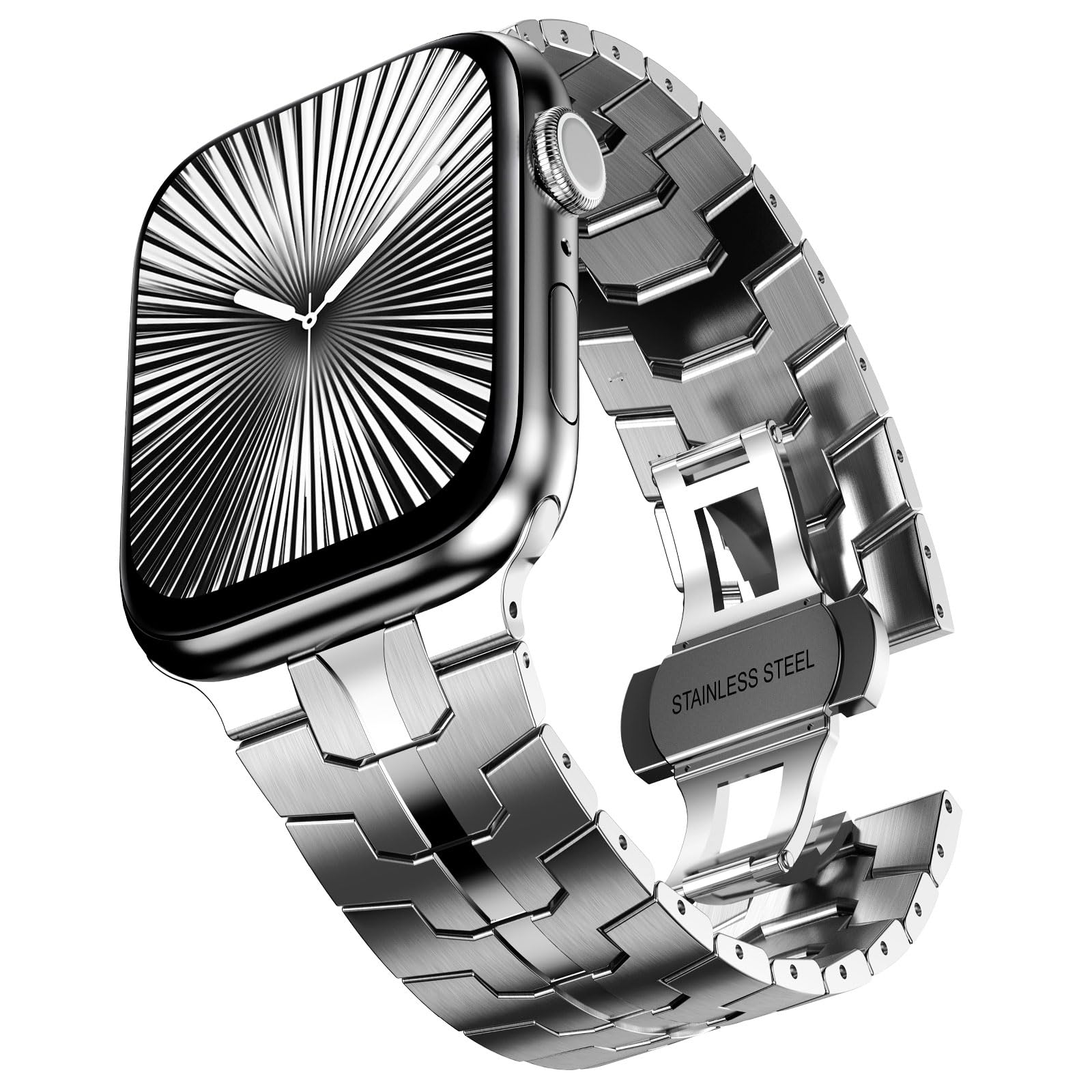 CHANCHY Stainless Steel Strap for Apple Watch Strap 42mm(Series 11 10) 41mm 40mm 38mm