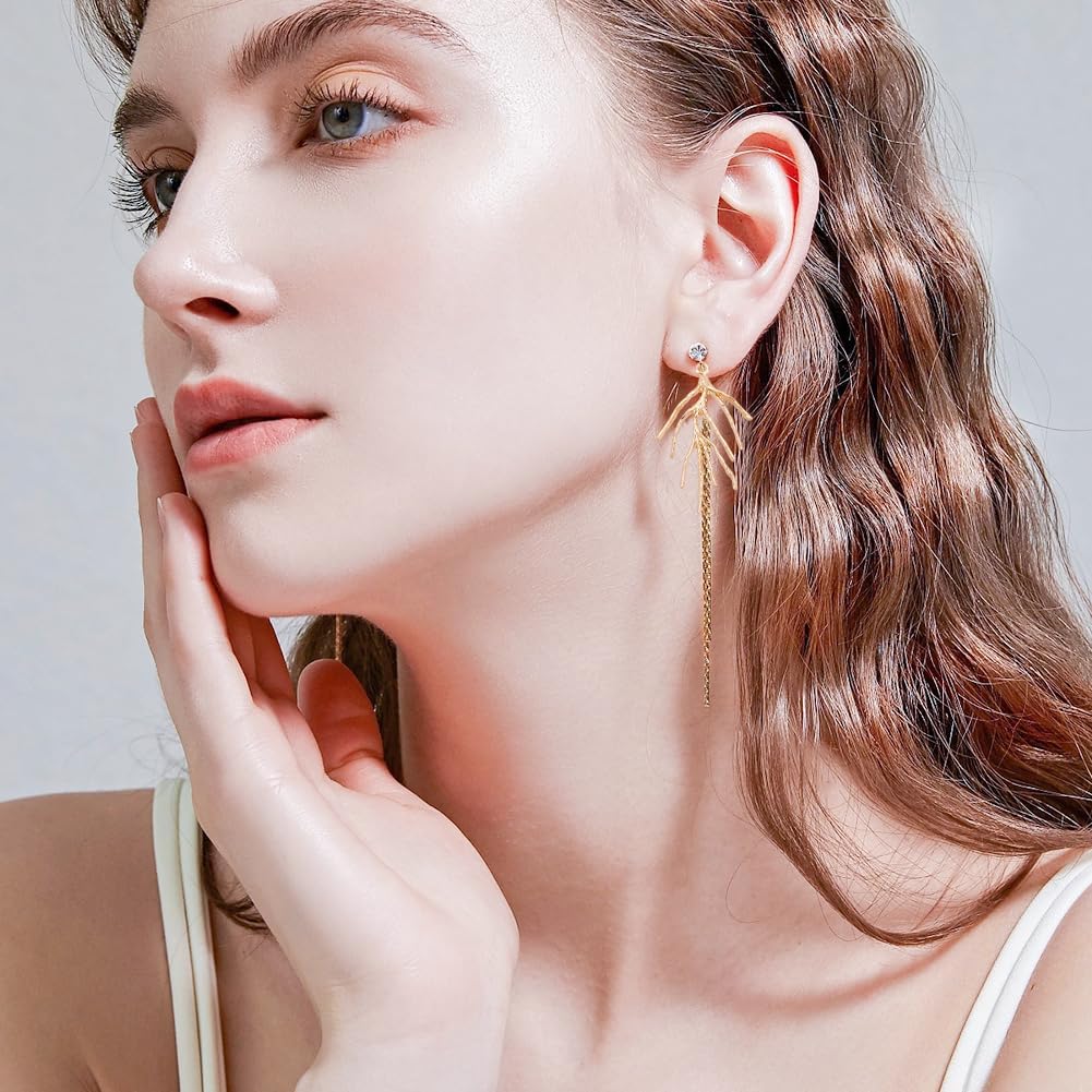 NBEADS 20pcs Branch Shape Blanks Prong Settings, Handmade Claw Pendant Tray Bezel Trays Alloy Charms for DIY Crafts Necklace Jewelry Making, Golden - Image 7