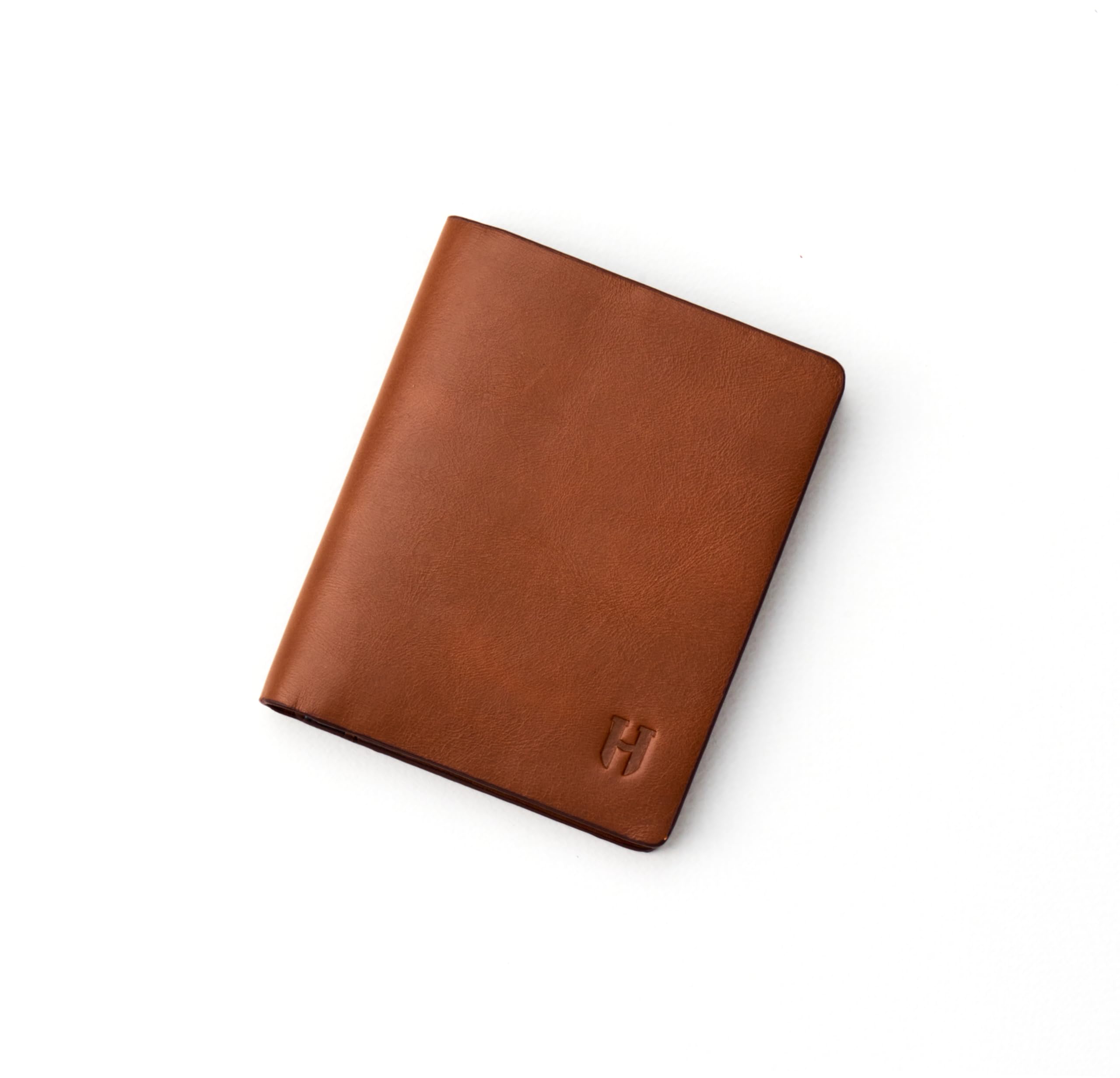 HELMBROOK London Wallet for Men, Slim Minimalist RFID Full-Grain Leather, Handcrafted Bifold Design, 6 Card Slots, in Gift Box with Pouch, for