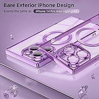 Vista 2 de Jmltech Funda transparente para iPhone 14 Pro Max, color morado