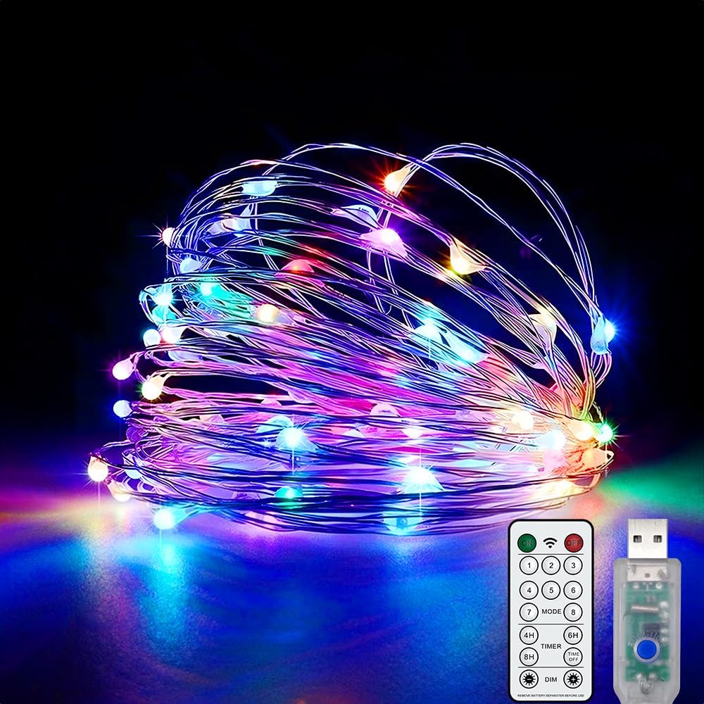 Fairy String Lights USB Powered, 33FT 100 LED Christmas Fairy Lights